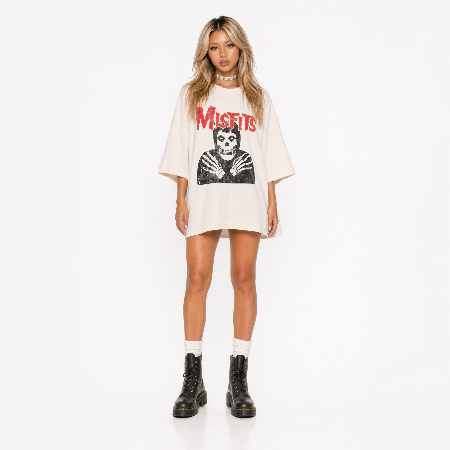 vintage cream streetwear t shirt women