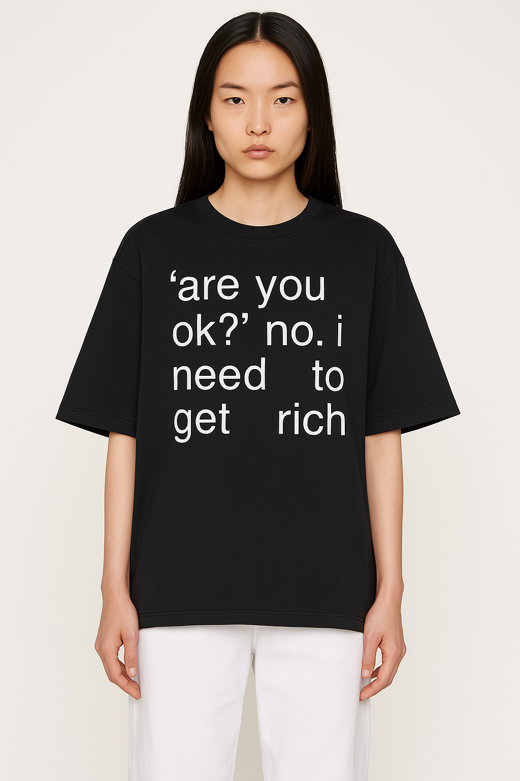 7 Figures Black Relaxed Fit Logo T-shirt
