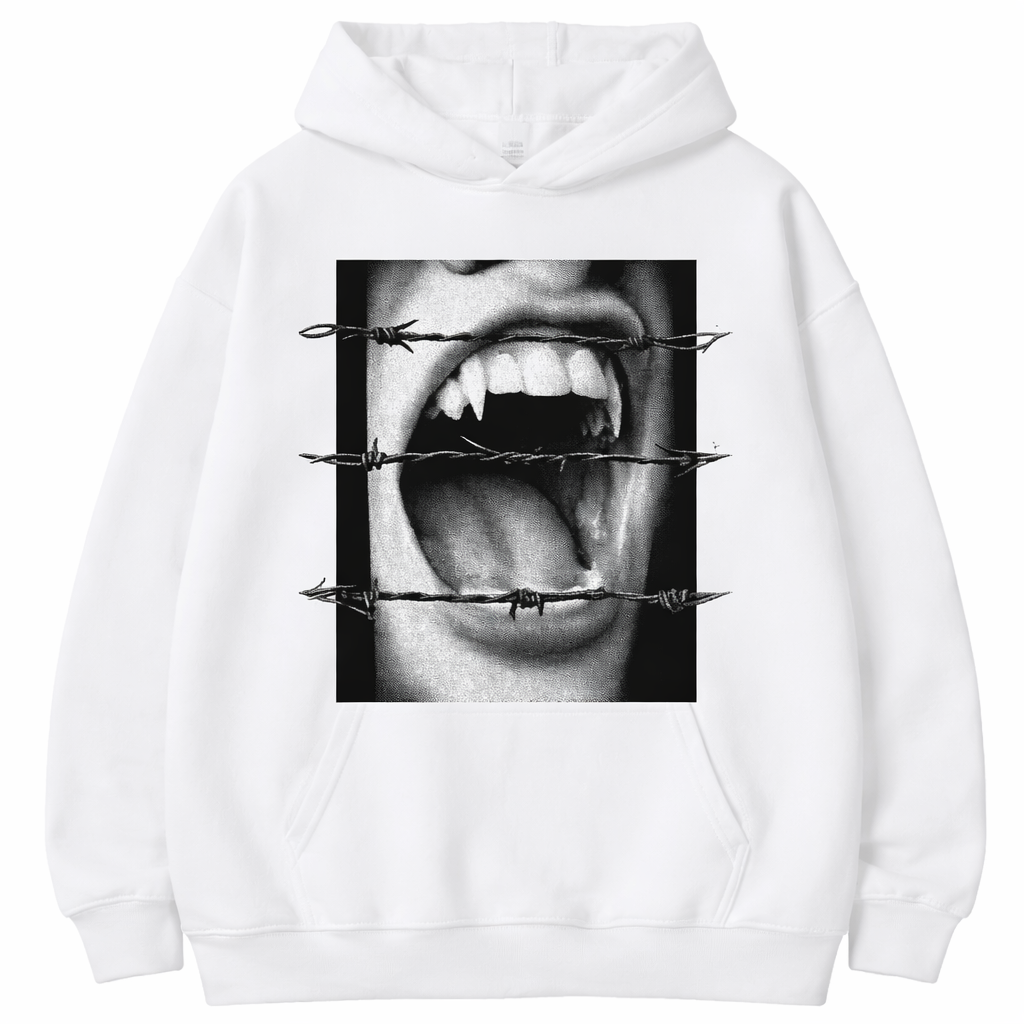 Barbed Vamp Bite Graphic Hoodie