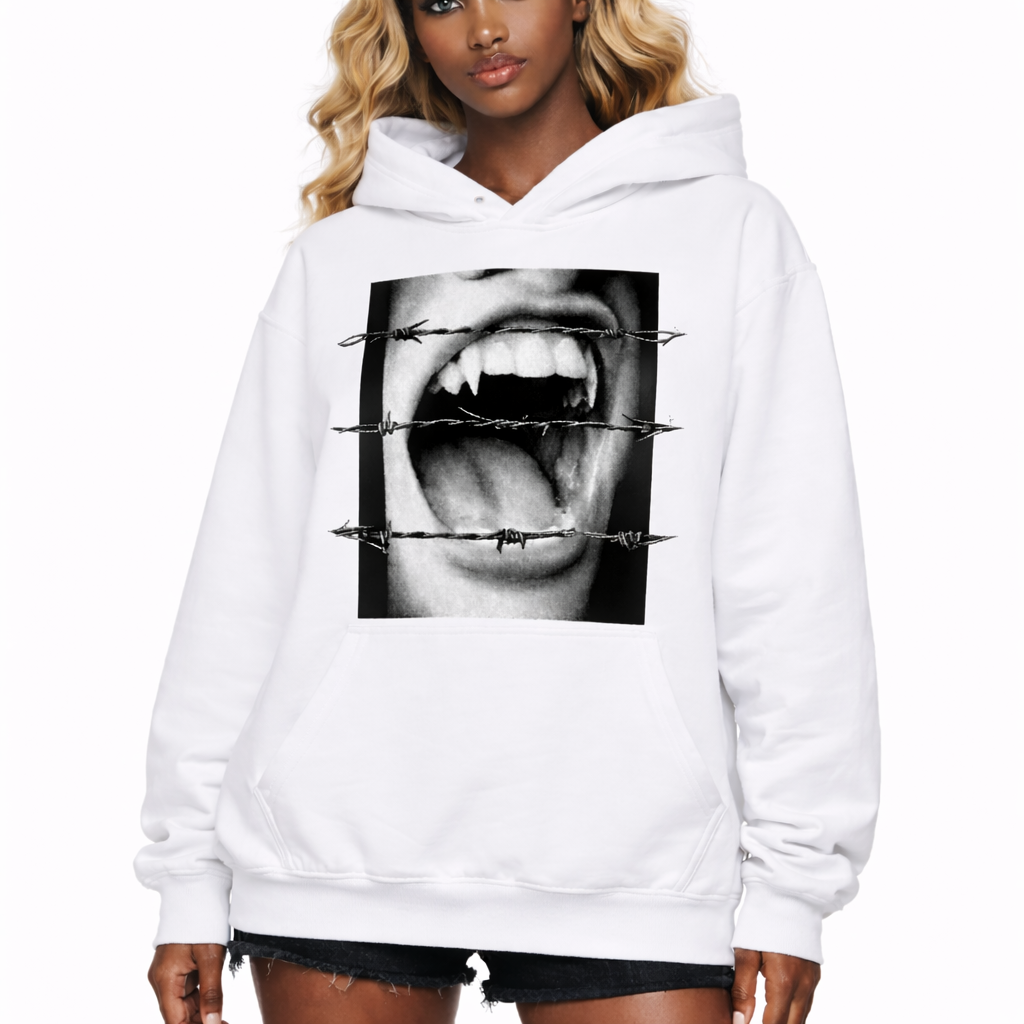 Barbed Vamp Bite Graphic Hoodie