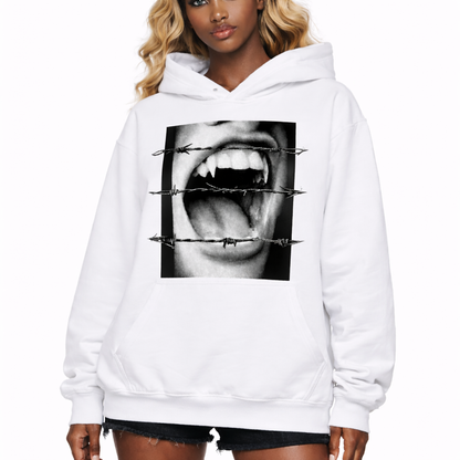 Barbed Vamp Bite Graphic Hoodie