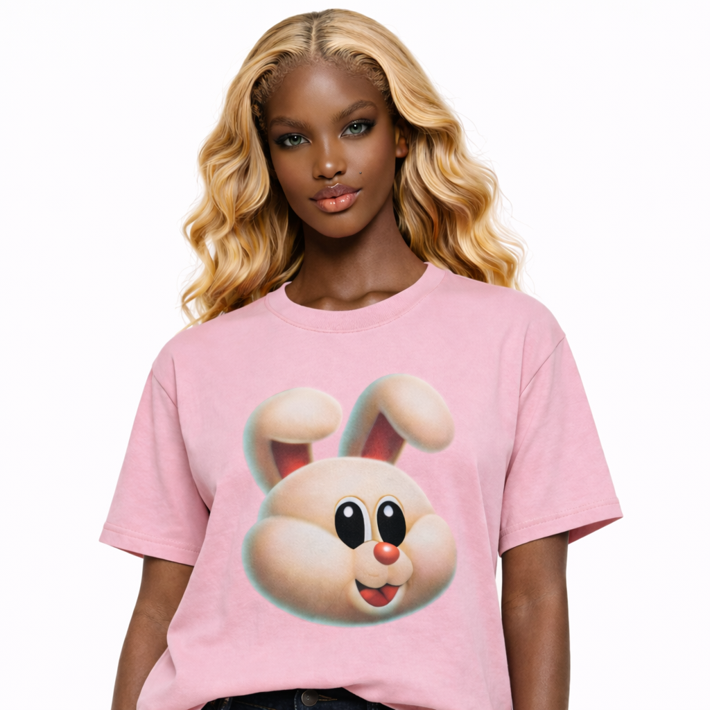 Bunny Face Oversized Graphic Tee