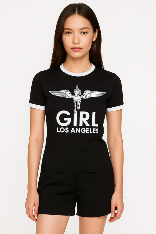 Girl Los Angeles Black T-shirt