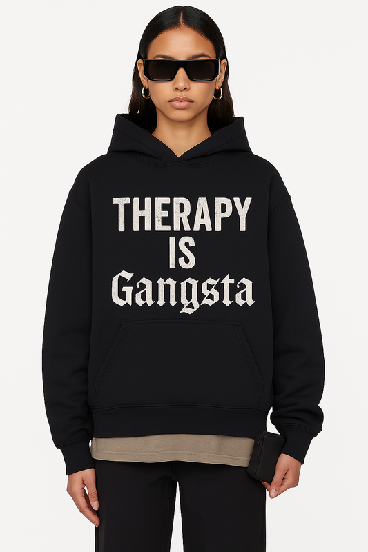 Therapy Gangsta Black Hoodie