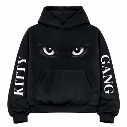 Kitty Gang Hoodie Black Flat