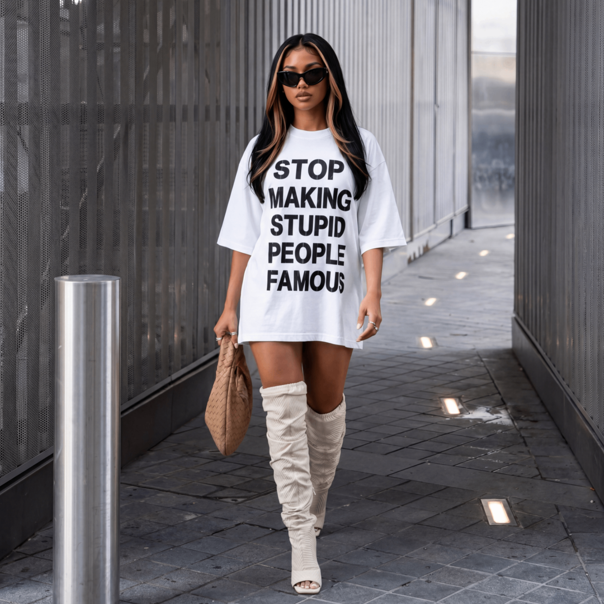 Stop Making Stupid People Famous Graphic Tee lifestyle