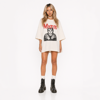 vintage cream streetwear t shirt women