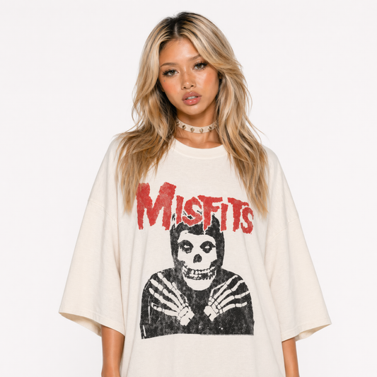 cream oversized vintage graphic tee women