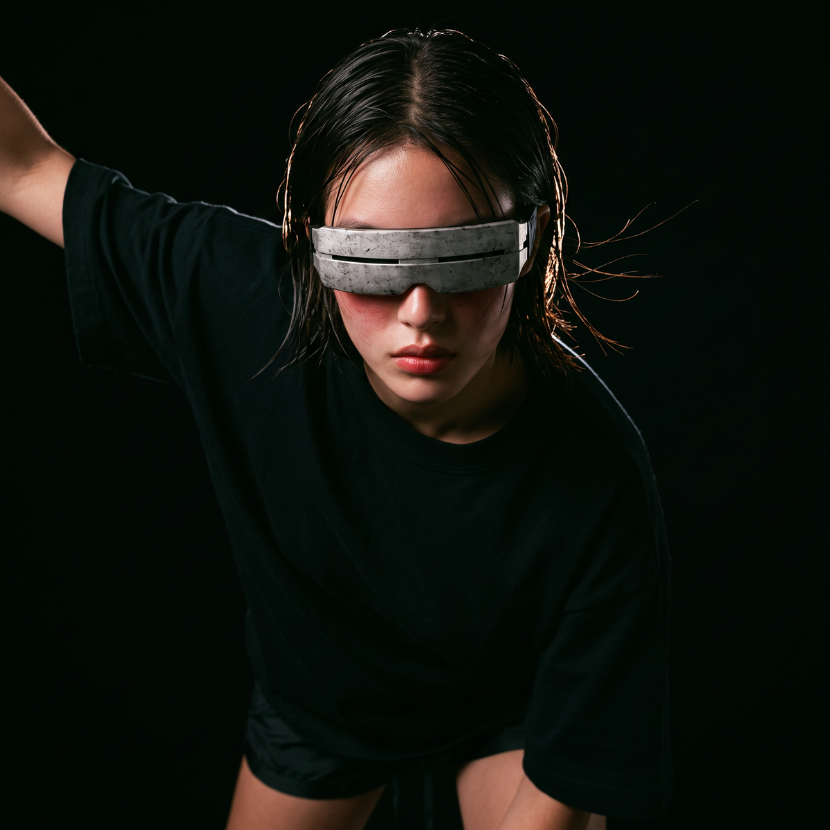 BAEPSAE VEIL 01 running sunglasses worn during athletic movement